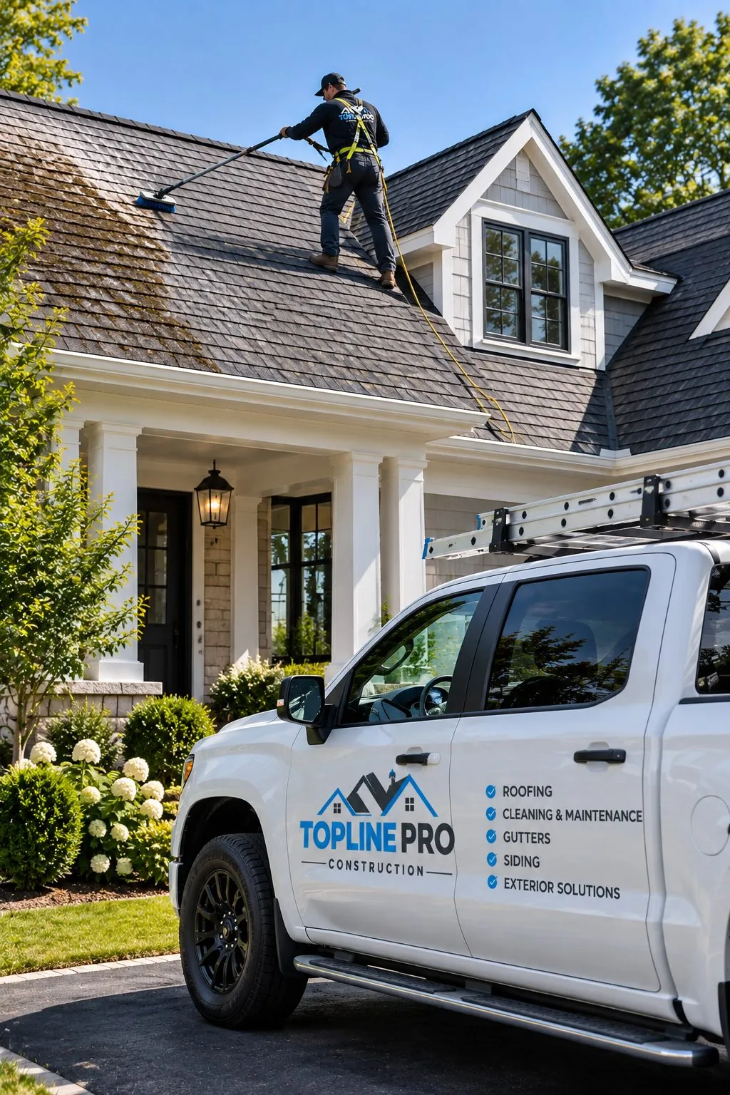Roof Cleaning & Maintenance by TopLine Pro Construction