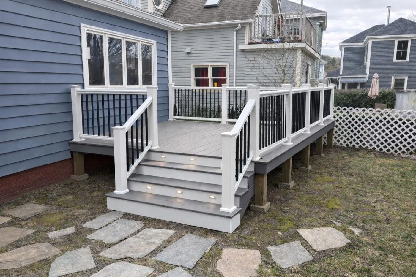 Composite deck, stairs and railings